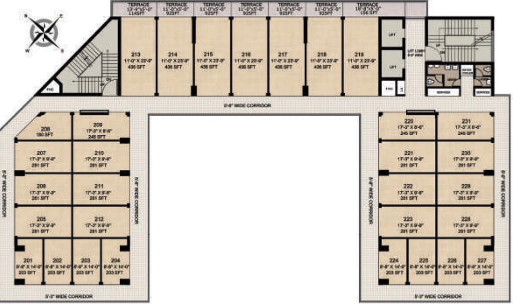 Floor Plan of Aarza Square in Sector 4, Greater Noida - Image 306462