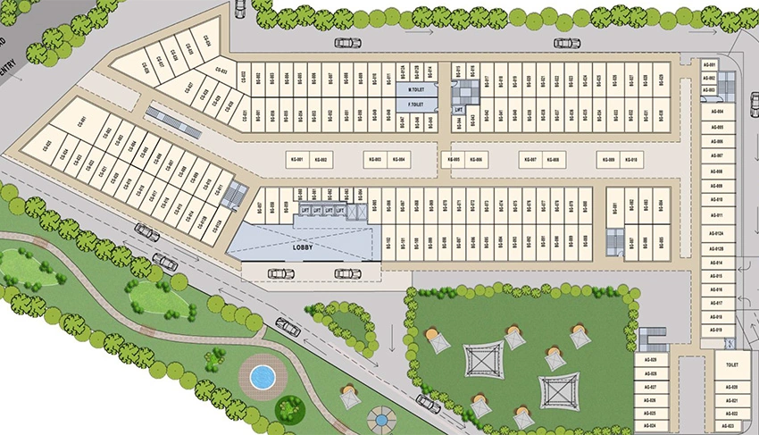 Floor Plan of Baani Center Point in Sector 80, Gurgaon - Image 366386