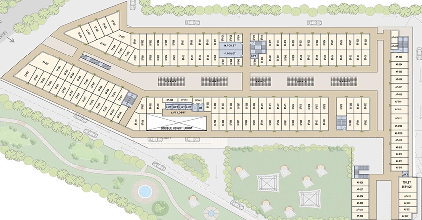 Floor Plan of Baani Center Point in Sector 80, Gurgaon - Image 366385