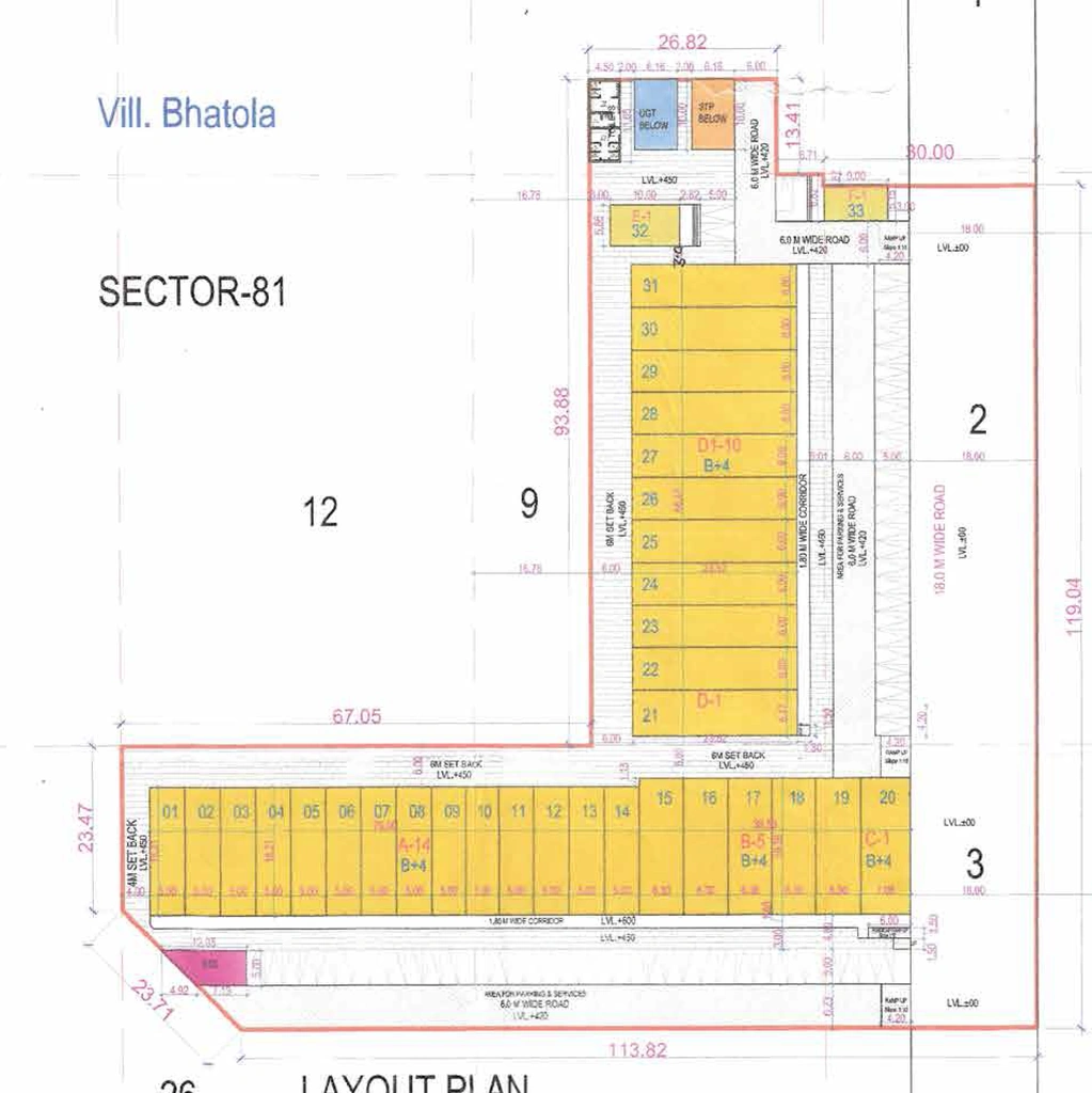 Master Plan of Amolik Plaza 81 in Sector 81, Faridabad - Image 363105