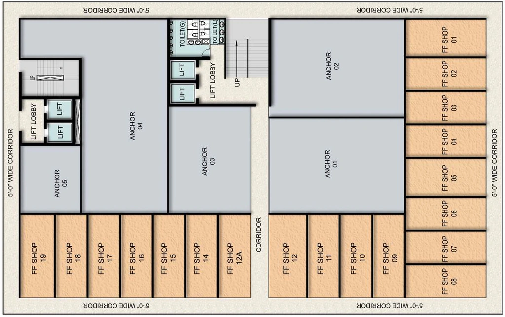 Floor Plan of AVS City Centre in Raj Nagar Extension, Ghaziabad - Image 367659