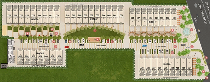 Floor Plan of Paras Arcade 114 in Sector 112, Gurgaon - Image 367372