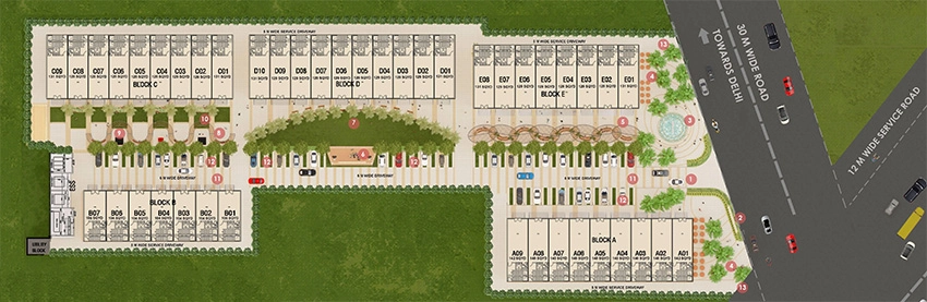 Master Plan of Paras Arcade 114 in Sector 112, Gurgaon - Image 367371