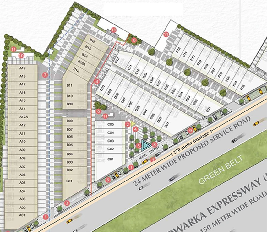 Floor Plan of Emaar Business District 99 in Sector 99A, Gurgaon - Image 366455