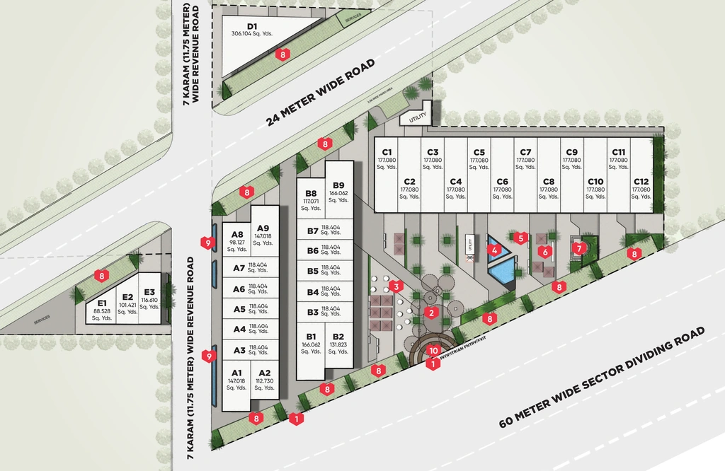 Master Plan of GLS Courtyard in Sector 95, Gurgaon - Image 369461