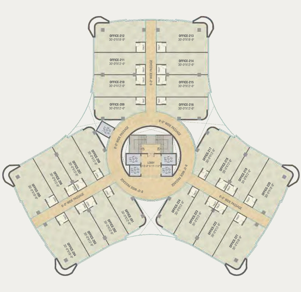 Floor Plan of K10 Grand in Subhanpura, Vadodara - Image 363850