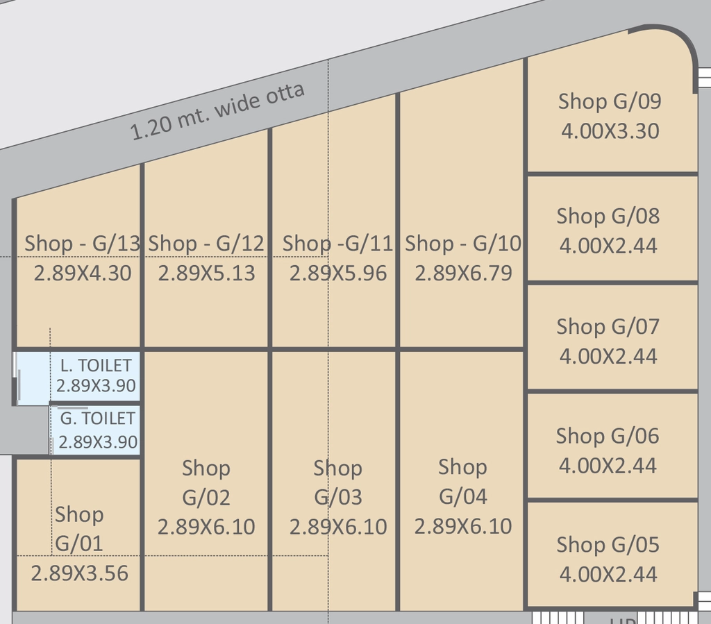 Floor Plan of Commercial Swastik Complex in Karjan, Vadodara - Image 363790