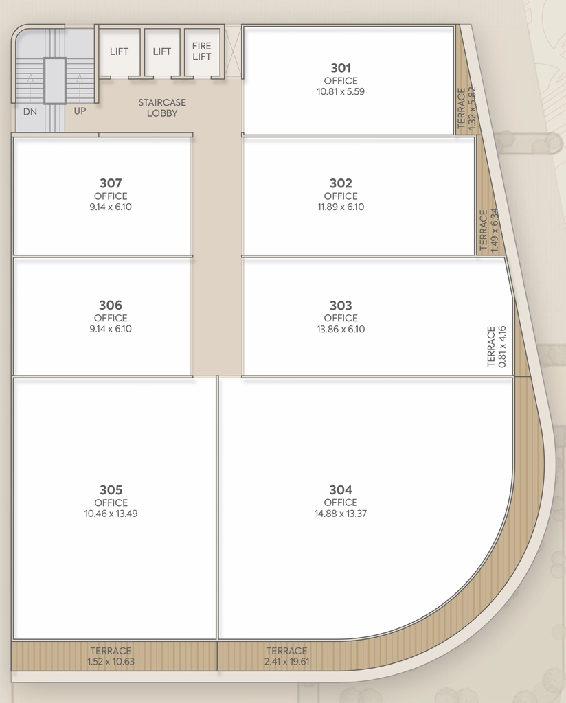 Floor Plan of Empire One in Vadiwadi, Vadodara - Image 363582