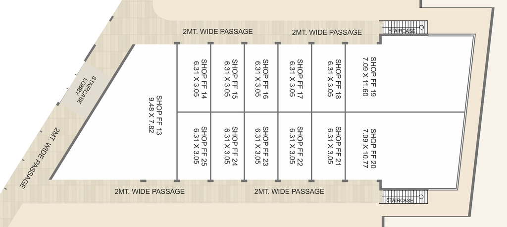 Floor Plan of Disha Madhuban Centre Square in Karjan, Vadodara - Image 363544