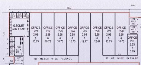 Floor Plan of Crystal Pramukh Commercial Hub in Ajwa Road, Vadodara - Image 363620