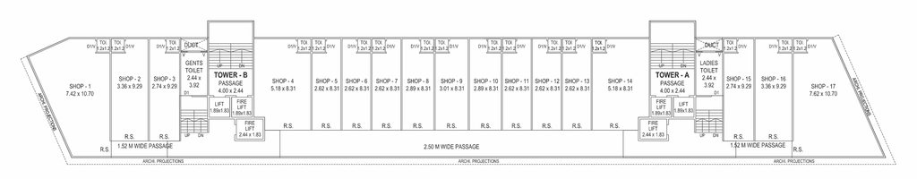 Floor Plan of Commercial Avadh Skyline in Tarsali, Vadodara - Image 363537