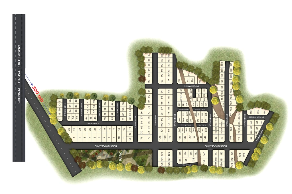 Master Plan of RWD Vista Bliss in Nemam, Chennai - Image 324347