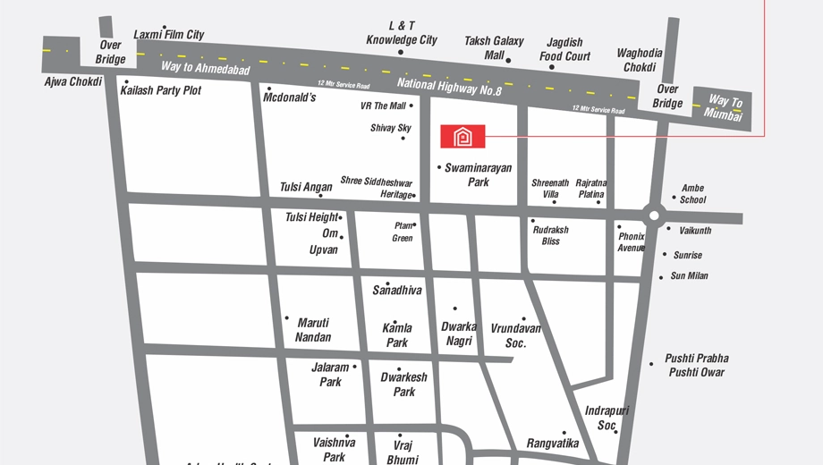 Location of Comercial Sahitya Green in Waghodia Road, Vadodara - Image 365767
