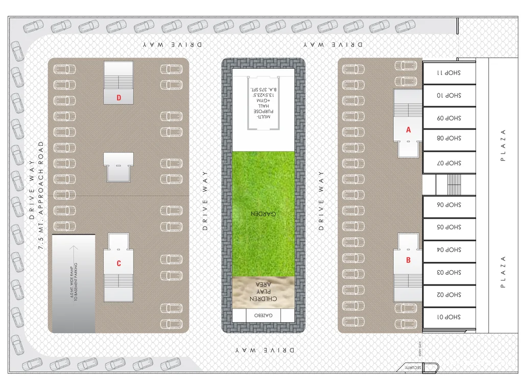 Master Plan of Comercial Sahitya Green in Waghodia Road, Vadodara - Image 365765