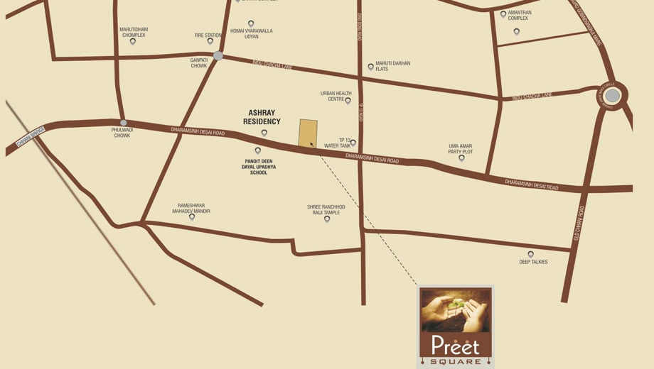 Location of Shree Preet Square in Chhani, Vadodara - Image 366239