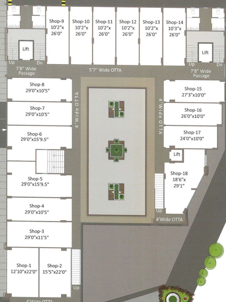 Floor Plan of Commercial Bhargavi Vishranti Heights in Padra, Vadodara - Image 354634