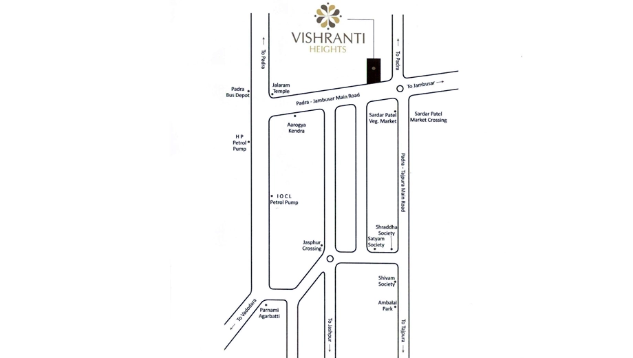 Location of Commercial Bhargavi Vishranti Heights in Padra, Vadodara - Image 354635