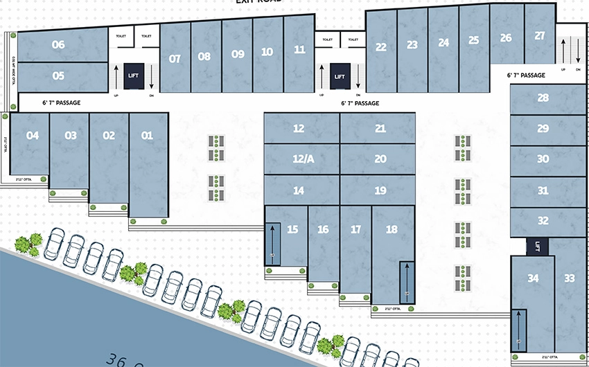 Floor Plan of Brookfieldz Vinaaya Hub in Manjalpur, Vadodara - Image 357521