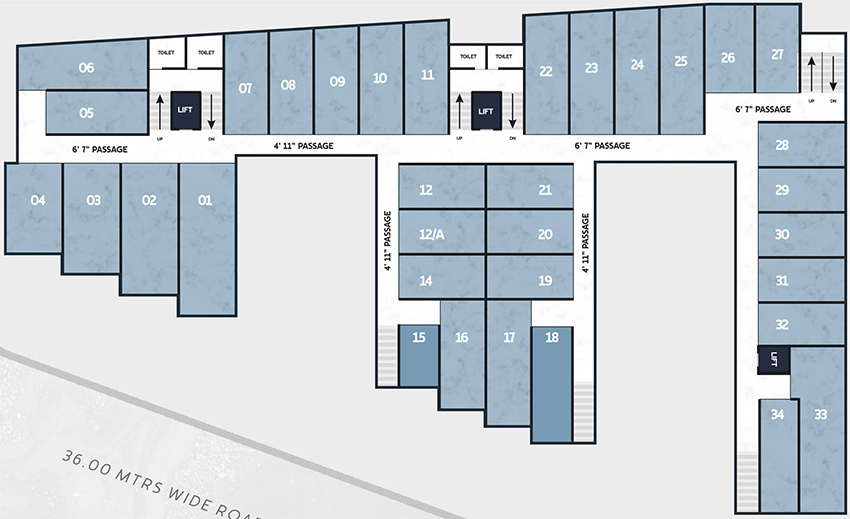 Floor Plan of Brookfieldz Vinaaya Hub in Manjalpur, Vadodara - Image 357520