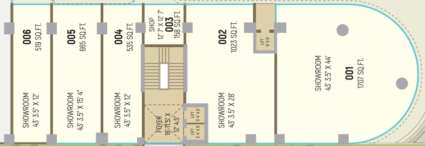 Floor Plan of Commercial Sky The Emperor in Vasna Road, Vadodara - Image 366215