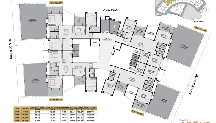 Floor Plan of Rahul Arcus in Baner, Pune - Image 10532