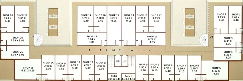 Floor Plan of Darshanam Trade Center 2 in Sayajiganj, Vadodara - Image 355534