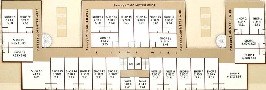 Floor Plan of Darshanam Trade Center 2 in Sayajiganj, Vadodara - Image 355535