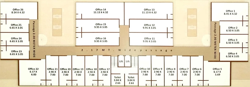 Floor Plan of Darshanam Trade Center 2 in Sayajiganj, Vadodara - Image 355533