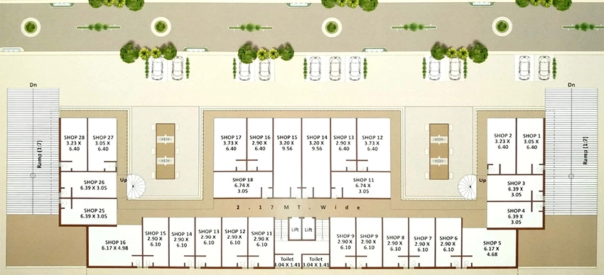 Master Plan of Darshanam Trade Center 2 in Sayajiganj, Vadodara - Image 355532
