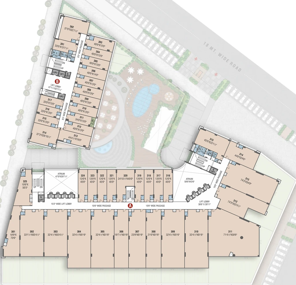 Floor Plan of Avadh Arkelia in Piplod, Surat - Image 315828