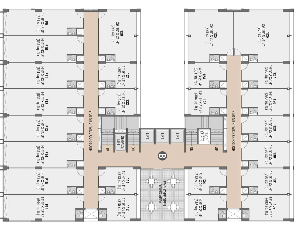 Floor Plan of SNS Elevate in Bhatar, Surat - Image 359375