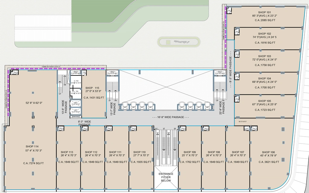 Floor Plan of SV International Wealth Center in Vesu, Surat - Image 359388