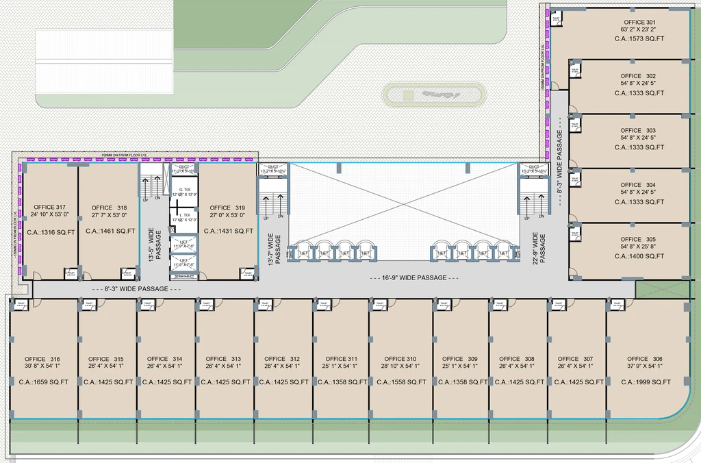 Floor Plan of SV International Wealth Center in Vesu, Surat - Image 359389