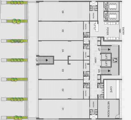 Floor Plan of SNS Atria in Vesu, Surat - Image 359364