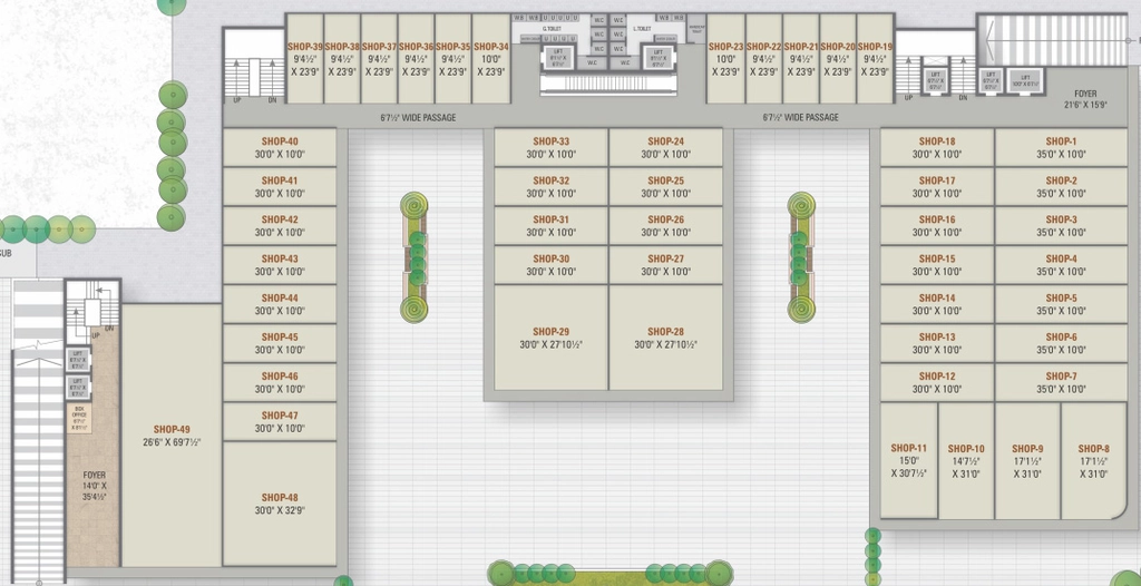 Floor Plan of Ashtalaxmi Unique Square in Singanpor, Surat - Image 359243