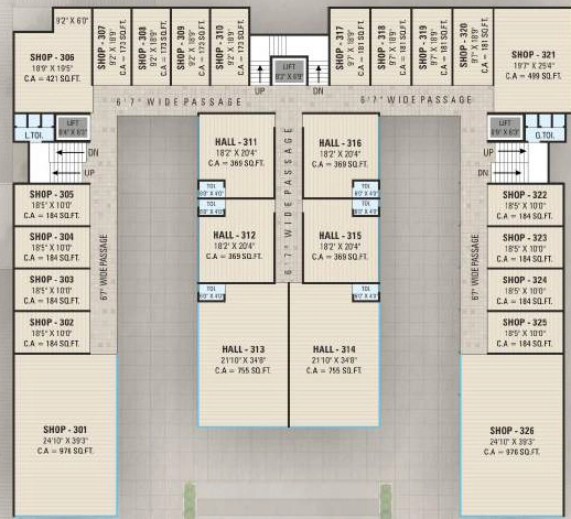 Floor Plan of Shilalekh Sovereign Shoppers in Adajan, Surat - Image 359336
