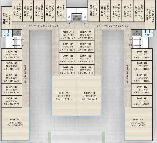 Floor Plan of Shilalekh Sovereign Shoppers in Adajan, Surat - Image 359337