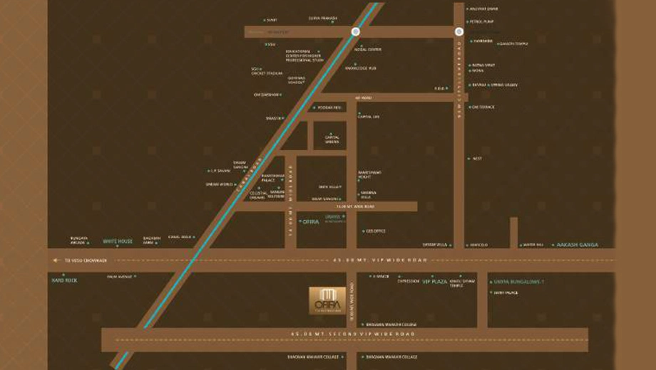 Location of Avantis Ofira Business Hub in Vesu, Surat - Image 359254