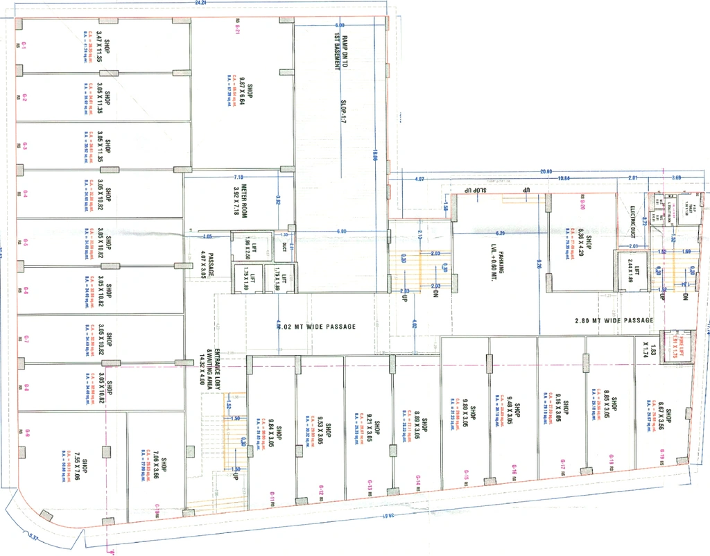 Floor Plan of Dwarkesh Karunesh Business Centre in Nana Varachha, Surat - Image 359272