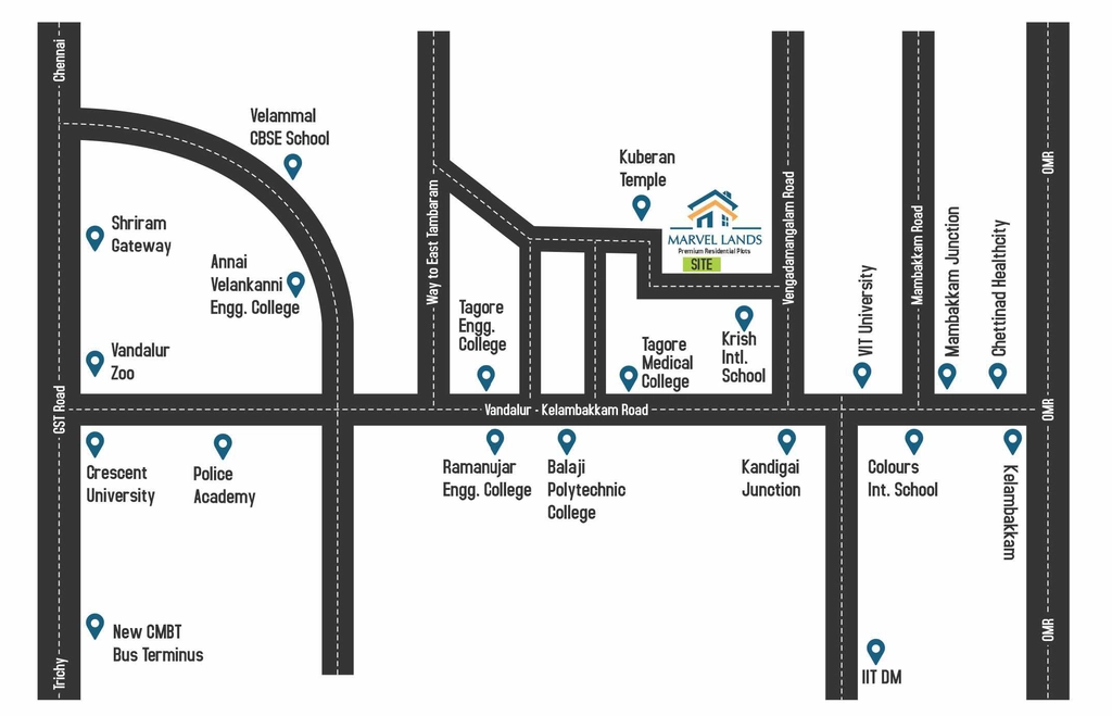 Location of Sathiyam Marvel Land in Rathinamangalam, Chennai - Image 325017
