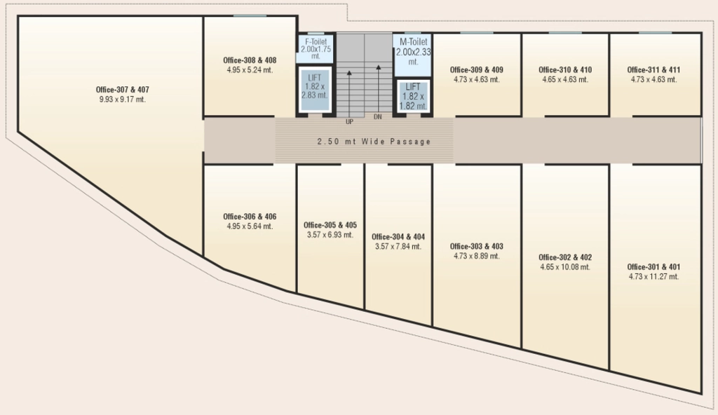 Floor Plan of Shree Silicon Plaza in Bamroli, Surat - Image 359862