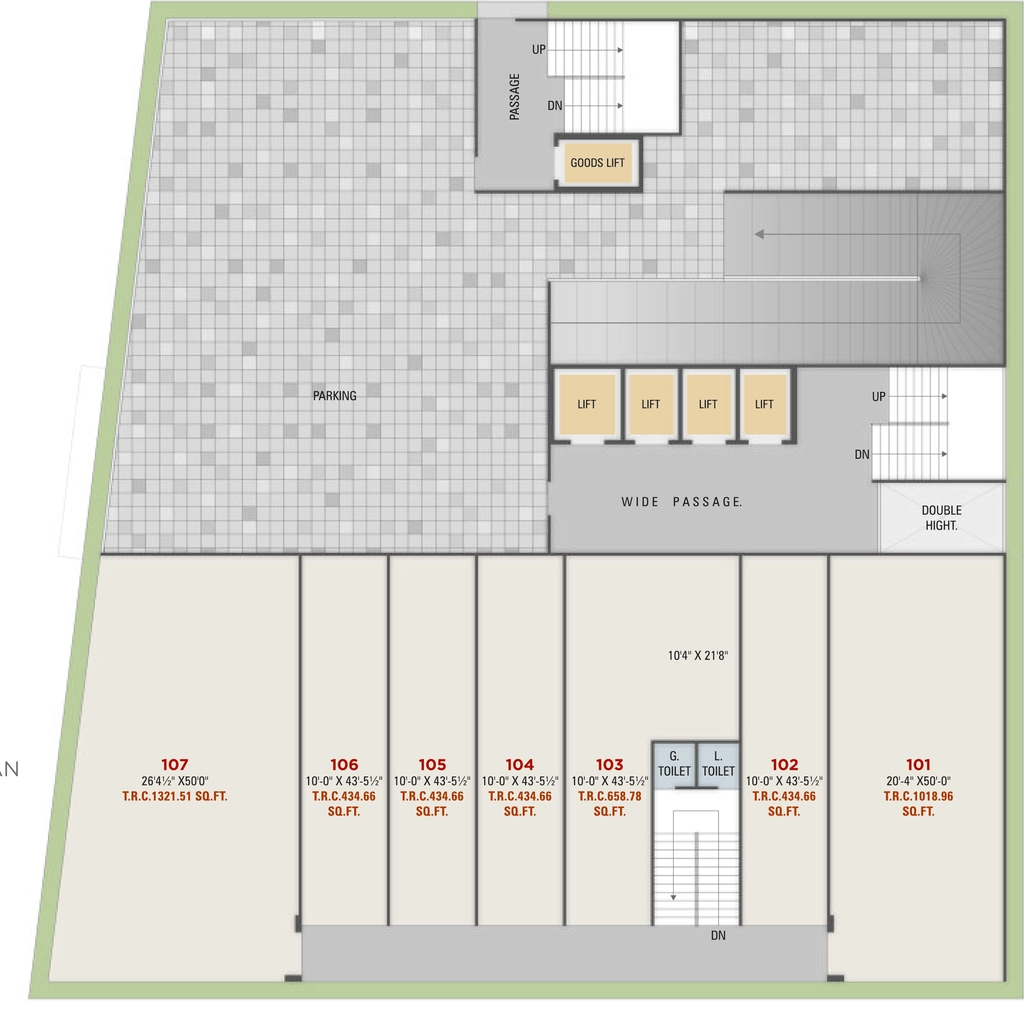 Floor Plan of Pragati Empire IT Park in Mota Varachha, Surat - Image 359820