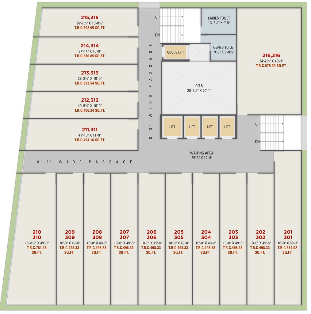 Floor Plan of Pragati Empire IT Park in Mota Varachha, Surat - Image 359822