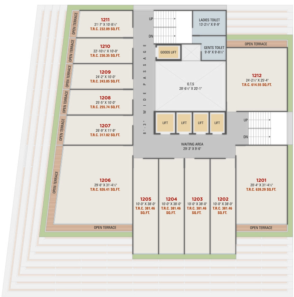 Floor Plan of Pragati Empire IT Park in Mota Varachha, Surat - Image 359821