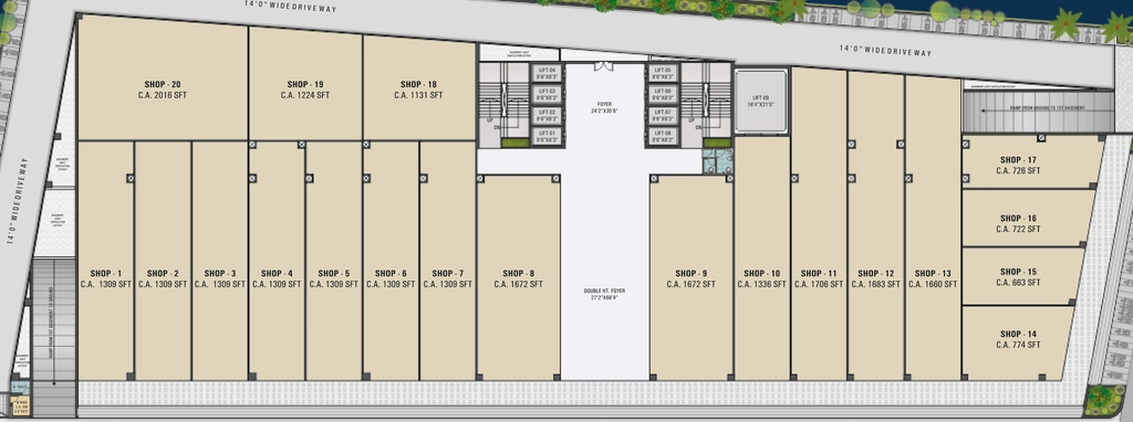 Floor Plan of Universal Millennium Business Hub in Sarthana Jakat Naka, Surat - Image 359919