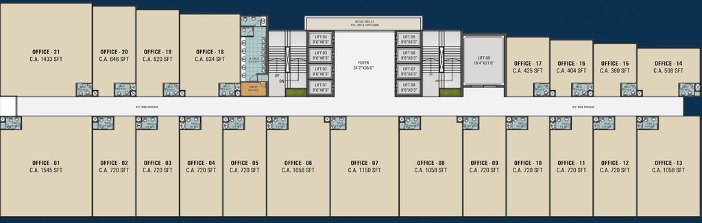 Floor Plan of Universal Millennium Business Hub in Sarthana Jakat Naka, Surat - Image 359918