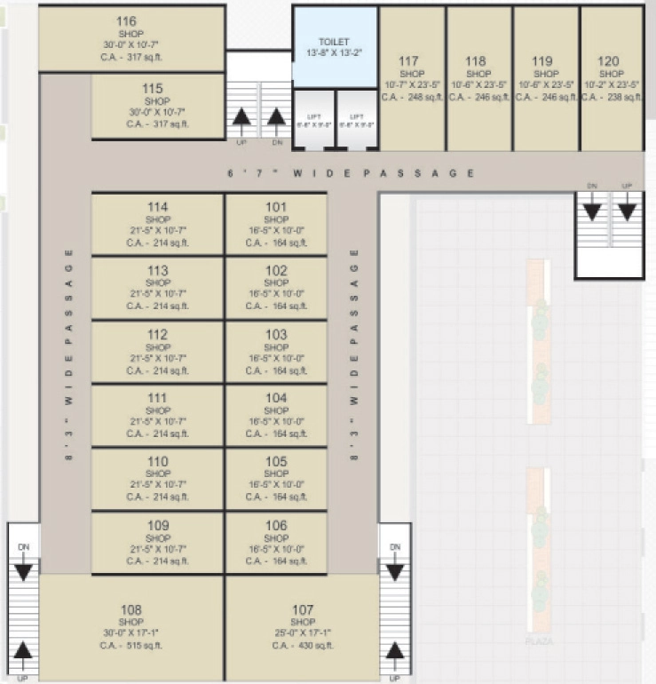 Floor Plan of Unity Corner in Pal, Surat - Image 359903