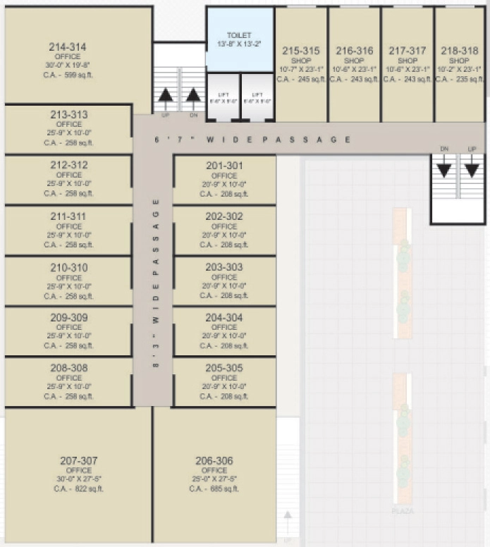 Floor Plan of Unity Corner in Pal, Surat - Image 359904