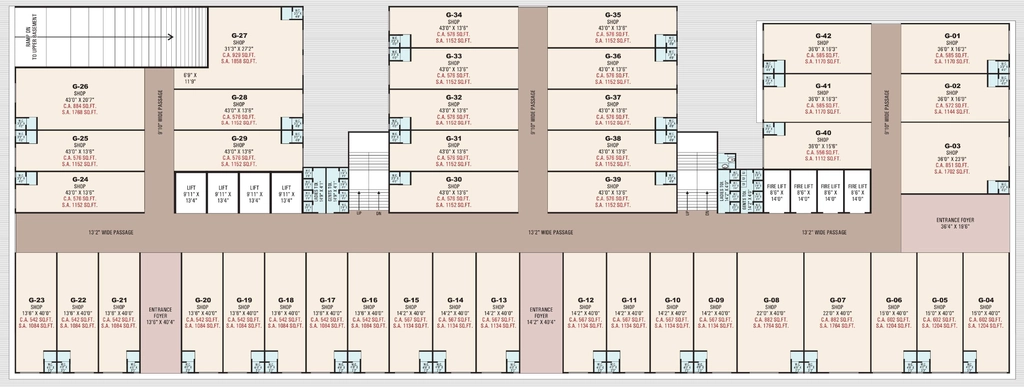 Floor Plan of Nidhi Textile Market in Parvat Patiya, Surat - Image 359803
