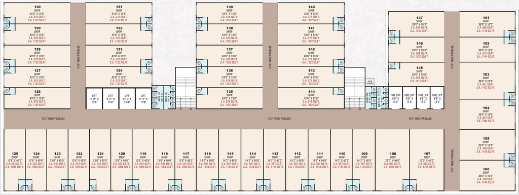 Floor Plan of Nidhi Textile Market in Parvat Patiya, Surat - Image 359805